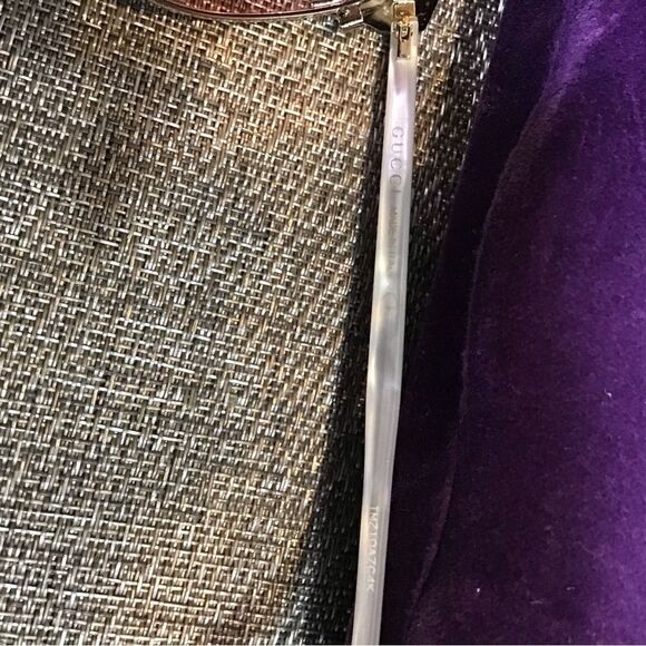 Pink Gucci Sunglasses with Bumble Bee Logo - Picture 9 of 11